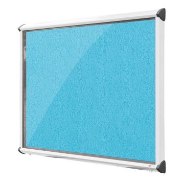 Shield Interior Showcase Aluminium Frame 575 x 712mm - Cyan