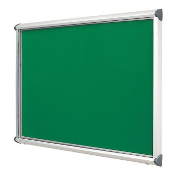 Shield Interior Showcase Aluminium Frame 575 x 712mm - Emerald Green