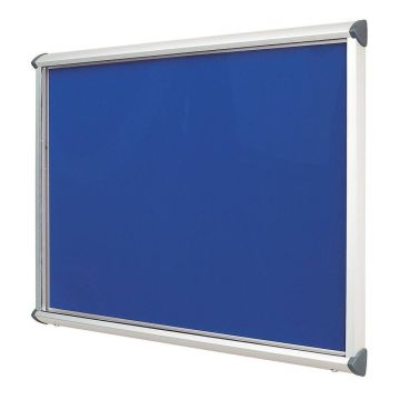 Shield Interior Showcase Aluminium Frame 575 x 712mm - Royal Blue