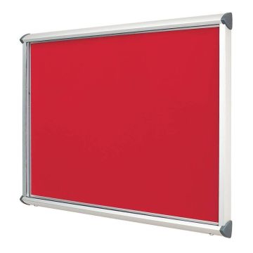 Shield Interior Showcase Aluminium Frame 575 x 712mm - Scarlet