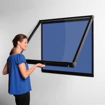 Shield Interior Showcase Black Frame 575 x 712mm - Blueberry