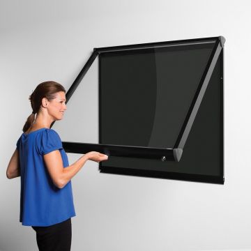 Shield Interior Showcase Black Frame 575 x 712mm - Black