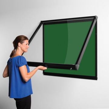 Shield Interior Showcase Black Frame 575 x 712mm - Emerald