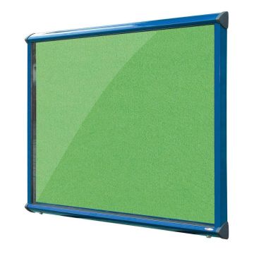 Shield Interior Showcase Blue Frame 575 x 712mm - Apple Green