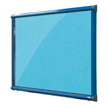Shield Interior Showcase Blue Frame 575 x 712mm - Cyan