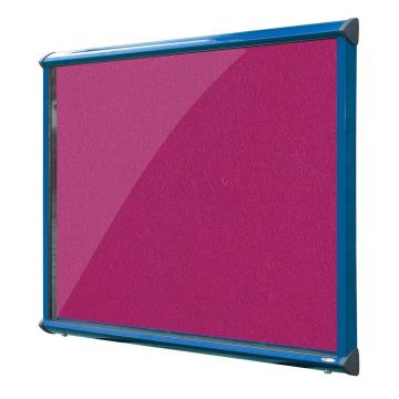 Shield Interior Showcase Blue Frame 575 x 712mm - Magenta