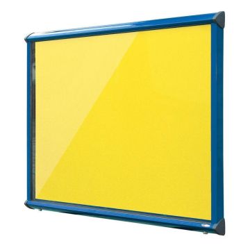 Shield Interior Showcase Blue Frame 575 x 712mm - Primrose Yellow