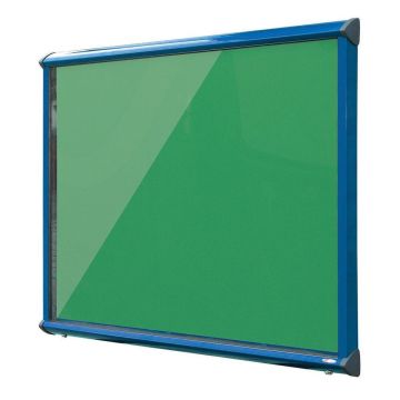 Shield Interior Showcase Blue Frame 575 x 712mm - Quince