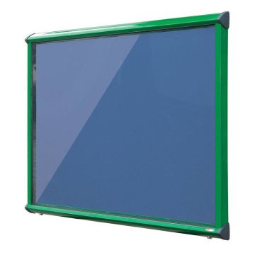 Shield Interior Showcase Green Frame 575 x 712mm - Blueberry