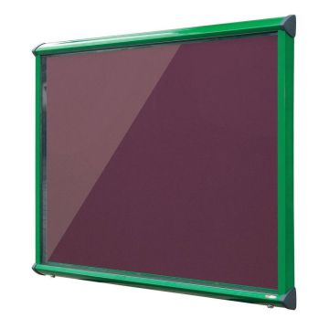 Shield Interior Showcase Green Frame 575 x 712mm - Dark Wine