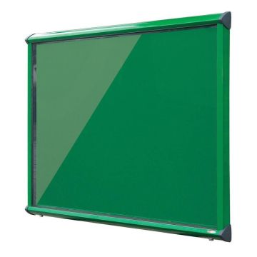 Shield Interior Showcase Green Frame 575 x 712mm - Emerald Green