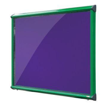 Shield Interior Showcase Green Frame 575 x 712mm - Purple
