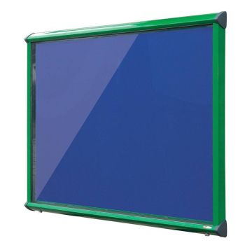 Shield Interior Showcase Green Frame 575 x 712mm - Royal Blue
