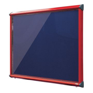 Shield Interior Showcase Red Frame 575 x 712mm - Ink Navy