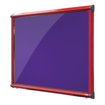 Shield Interior Showcase Red Frame 575 x 712mm - Purple