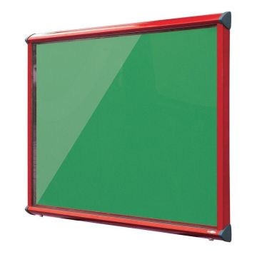 Shield Interior Showcase Red Frame 575 x 712mm - Quince