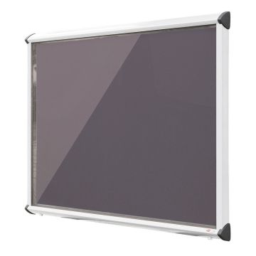 Shield Interior Showcase White Frame 575 x 712mm - Gunmetal