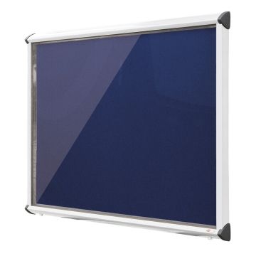 Shield Interior Showcase White Frame 575 x 712mm - Ink Navy