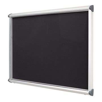 Shield Interior Showcase Aluminium Frame 750 x 537mm - Black