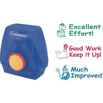 Xstamper 3 in 1 Stamper - Excellent Effort Good Work and Much Improved