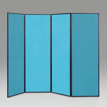Busyfold Light 1800 Display System 4 Panel - Cyan