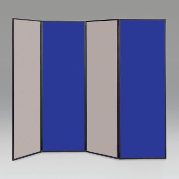 Busyfold Light 1800 Display System 4 Panel - Blue/Grey