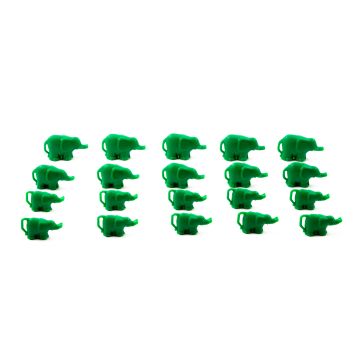 Linking Elephants - Green - Pack of 20