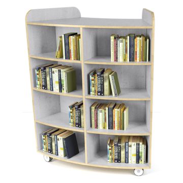 Maplescape Curved Bookcase H150cm - Grey