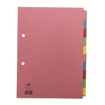 Concord Subject Dividers A5 - 10 Part