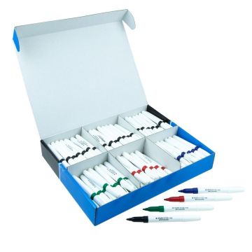Fine Drywipe Whiteboard Pens Assorted - Pack of 144