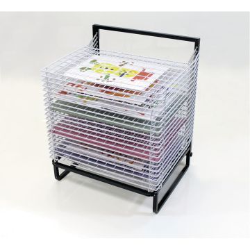 20 Shelf Spring Loaded Floor Drying Rack with Wheels