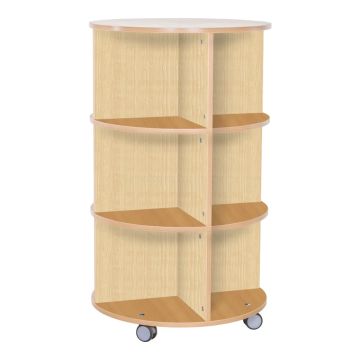 Maplescape 3 Tier Book Carousel - Maple
