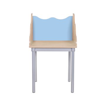 Single Wave Study Carrel 1170mm Blue