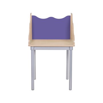 Single Wave Study Carrel 1220mm Purple