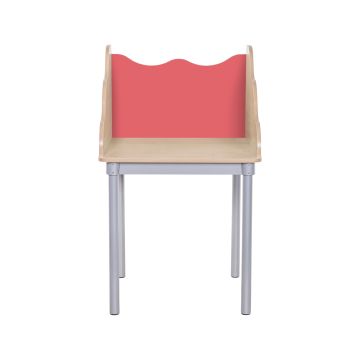 Single Wave Study Carrel 1100mm Red