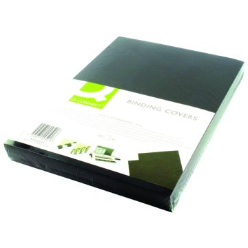 Binding Covers Leathergrain A4 250g Black - Pack of 100
