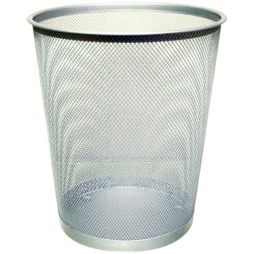 Mesh Waste Bin - Silver