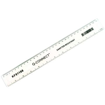 Ruler Shatterproof 30cm Clear