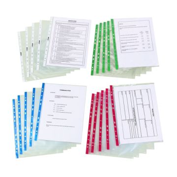 Plastic Punched Pockets A4 Heavy Duty - Pack of 100