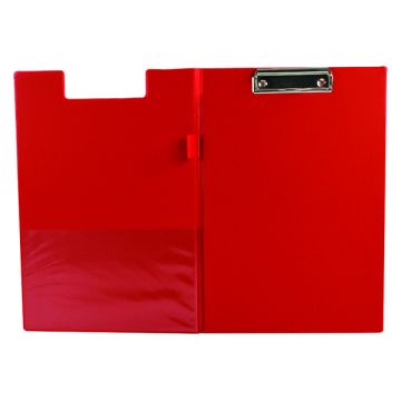 PVC Clipboards Foldover - Red