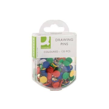 Drawing Pin Coloured - Pack of 120 x 10