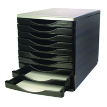 Drawer Set 10 Drawer - Black/Grey