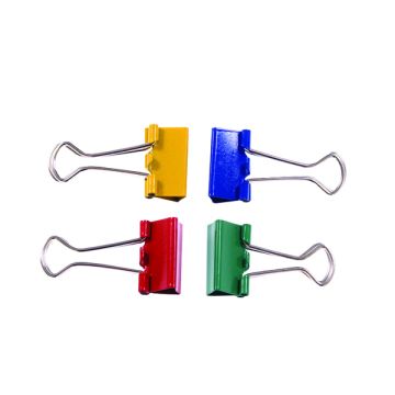 Foldback Clips 24mm - Assorted Colours - Pack of 10