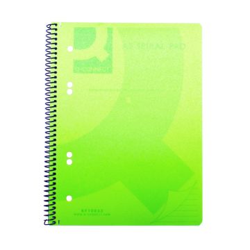 A5 Transparent Coloured Spiral Notebooks - Green - Pack of 5