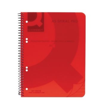 A5 Transparent Coloured Spiral Notebooks - Pink - Pack of 5