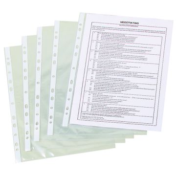 Plastic Punched Pockets A4 Portrait - Pack of 100