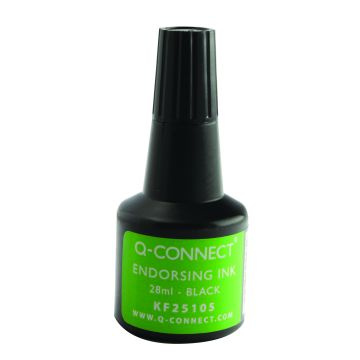 Q-Connect Endorsing Ink 28ml - Pack of 10 - Black