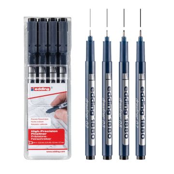 Edding 1880 Drawliners - Pack of 4