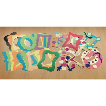Glitter Frames and Shapes - Pack of 40