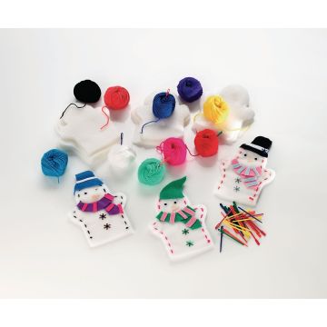 Fleecy Make A Snowman Puppet - Pack of 30